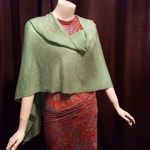 Hi-low sparkly poncho